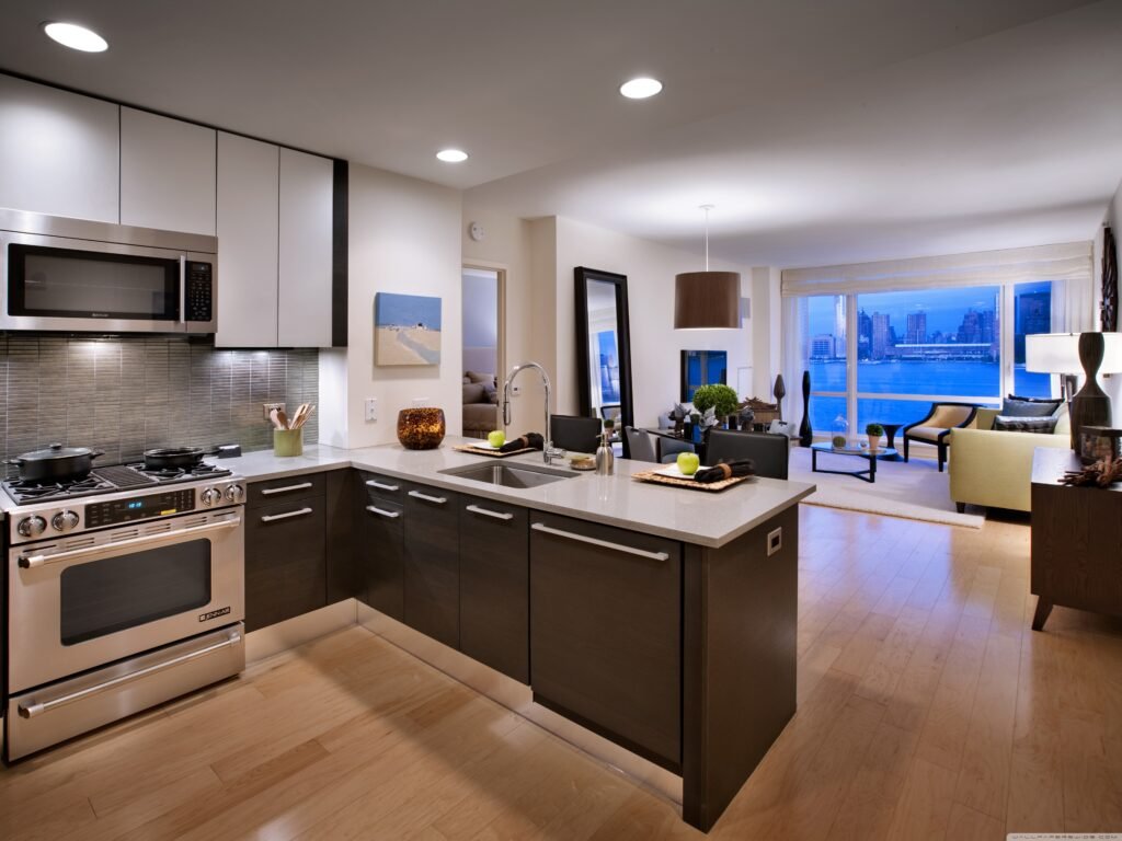 Services modern kitchen wallpaper 3840x2880